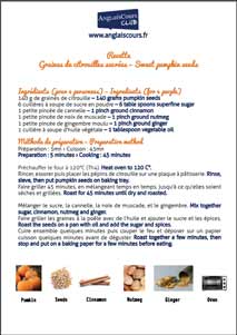 Fiche récap de cours Halloween citrouille