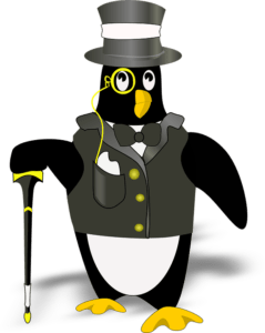 A picture of a tuxedo / penguin suit