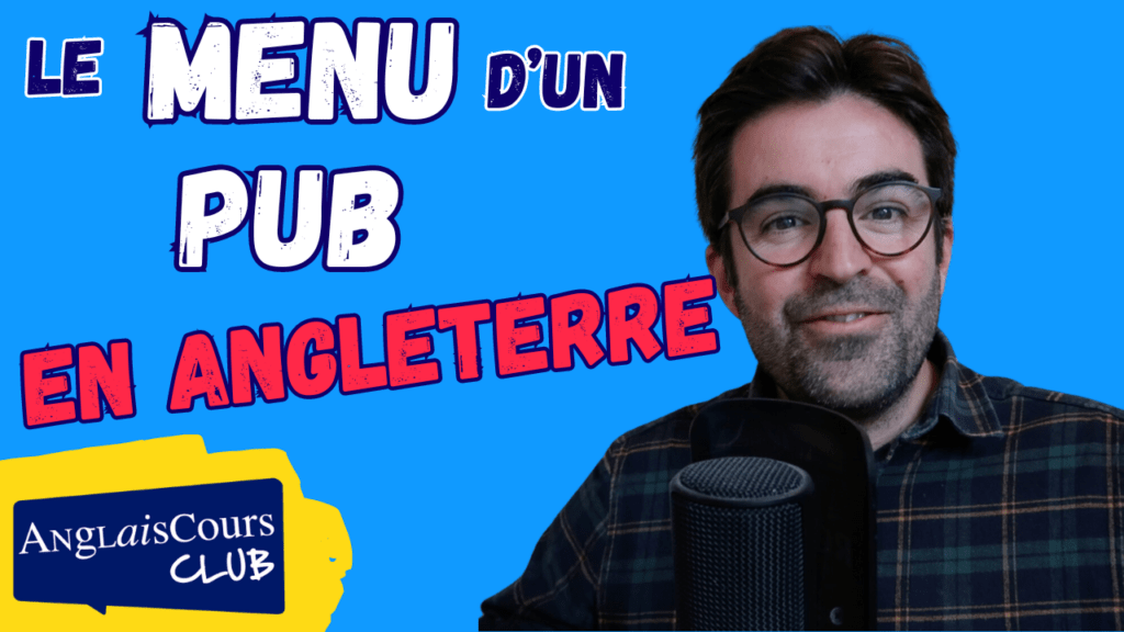 Le menu d'un pub en Angleterre