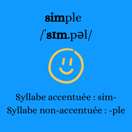 Accent tonique anglais - exemple avec le mot simple